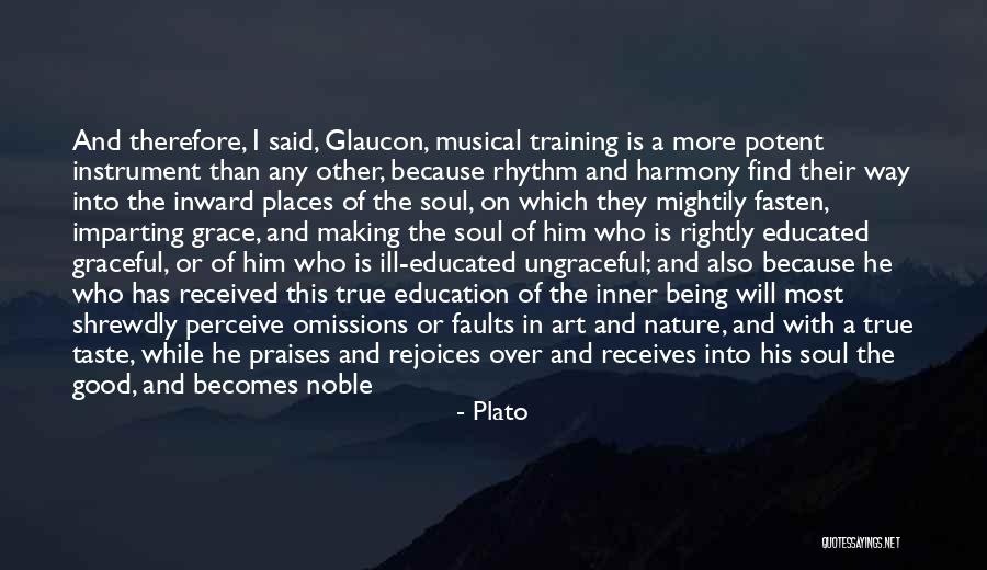 Art And Music Education Quotes By Plato