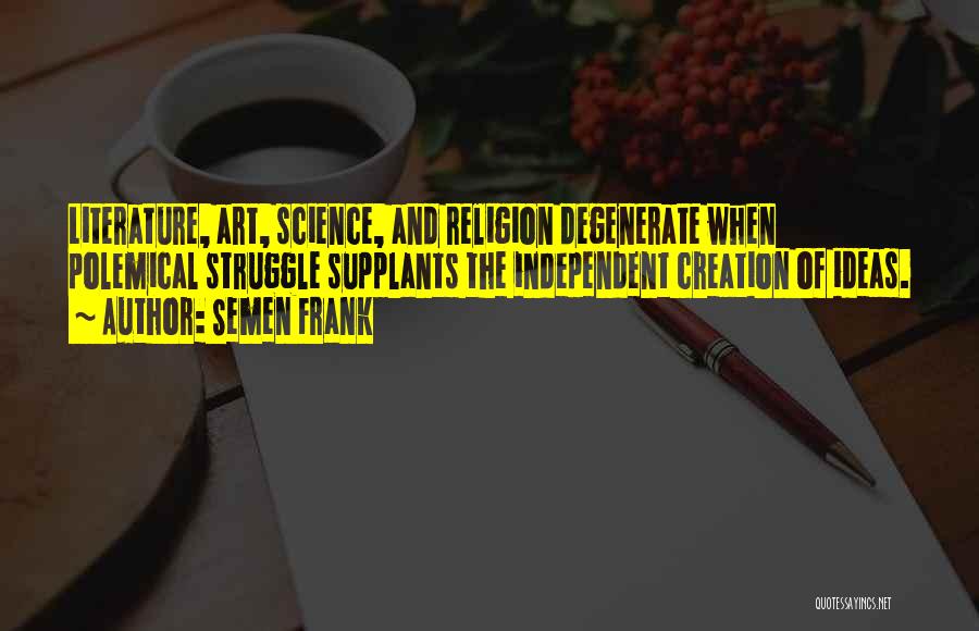 Art And Science Quotes By Semen Frank