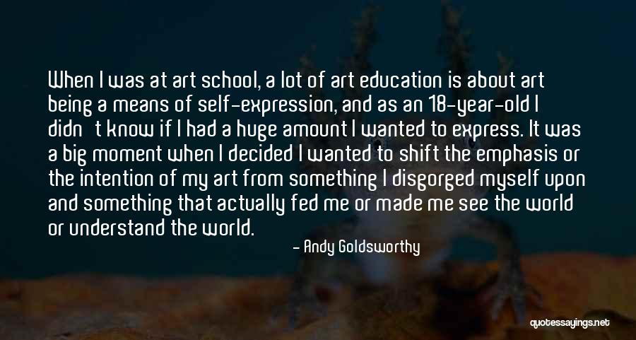 Art And Self Expression Quotes By Andy Goldsworthy