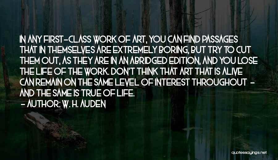 Art Class Quotes By W. H. Auden