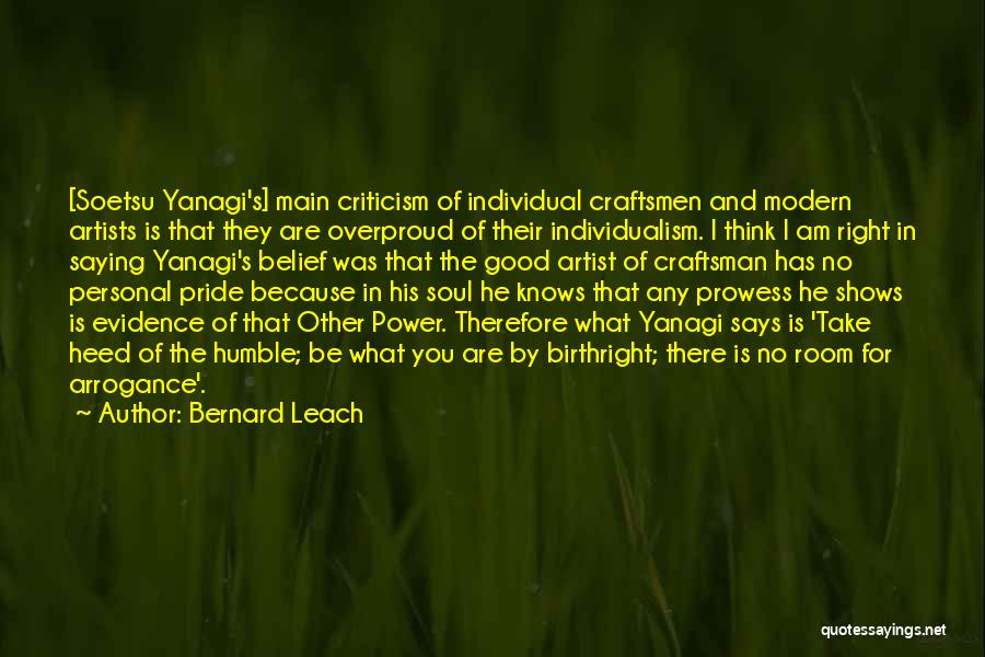 Art Craft Quotes By Bernard Leach