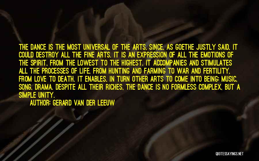 Art Dance And Music Quotes By Gerard Van Der Leeuw