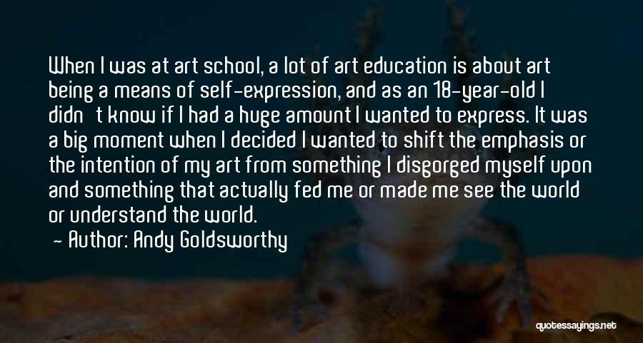 Art Expression Quotes By Andy Goldsworthy