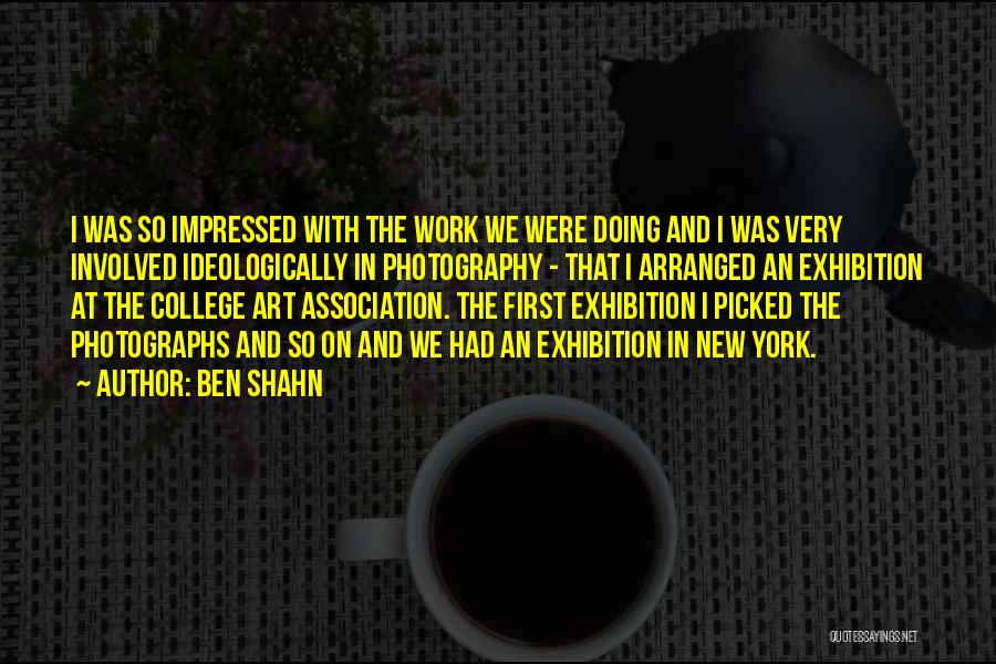 Art In Photography Quotes By Ben Shahn