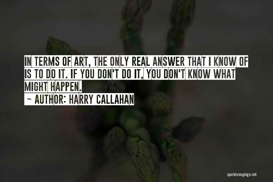 Art In Photography Quotes By Harry Callahan