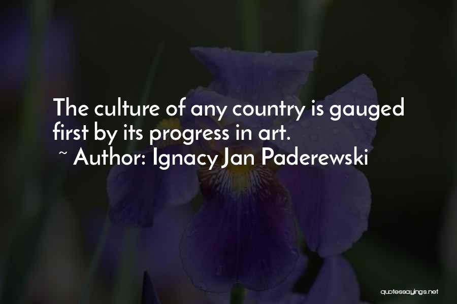 Art Is Culture Quotes By Ignacy Jan Paderewski