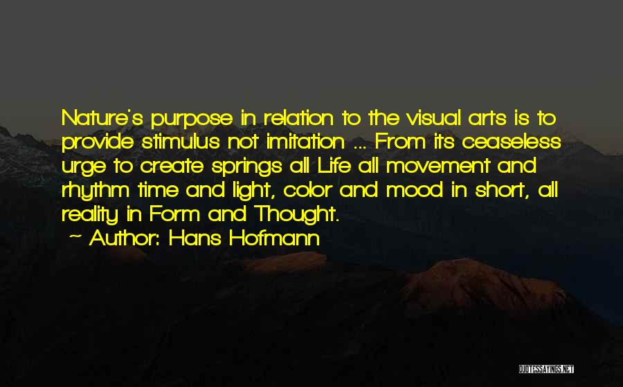 Art Is Nature Quotes By Hans Hofmann