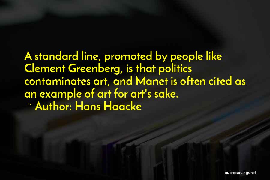 Art Line Quotes By Hans Haacke