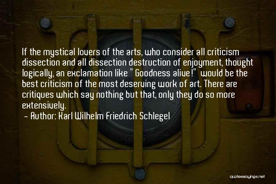 Art Lovers Quotes By Karl Wilhelm Friedrich Schlegel