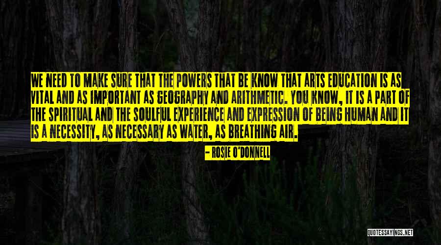 Art Necessity Quotes By Rosie O'Donnell