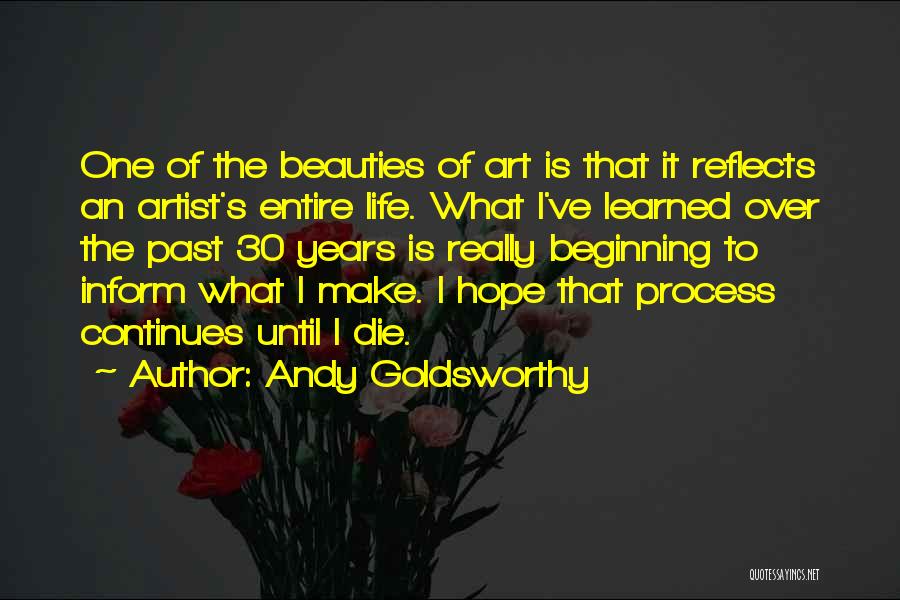 Art Reflects Life Quotes By Andy Goldsworthy