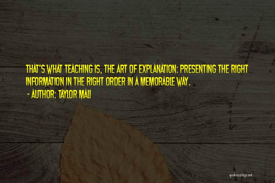 Art Teaching Quotes By Taylor Mali