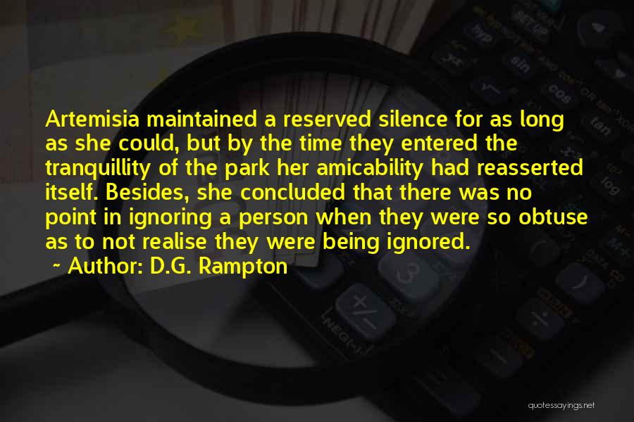 Artemisia Quotes By D.G. Rampton