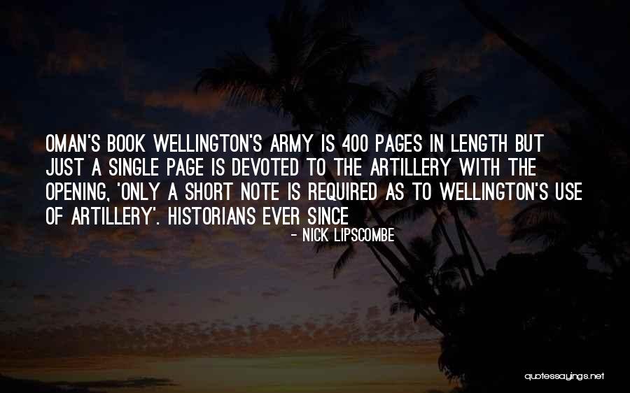 Artillery Quotes By Nick Lipscombe