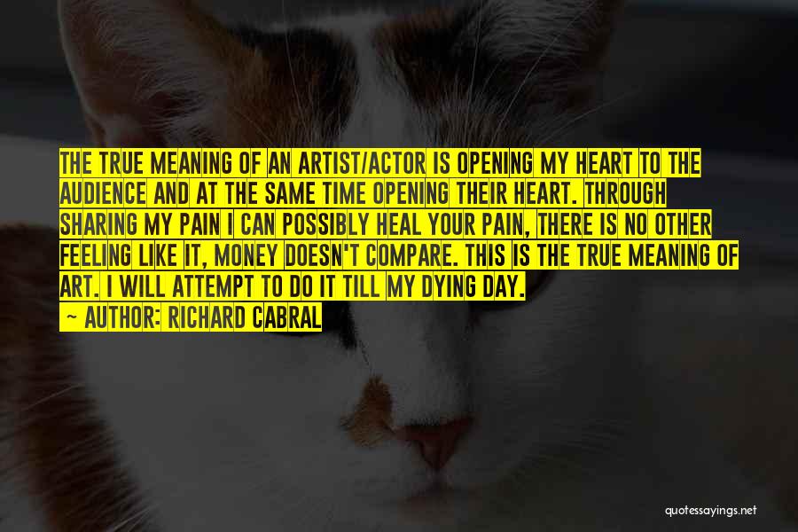 Artist And Audience Quotes By Richard Cabral