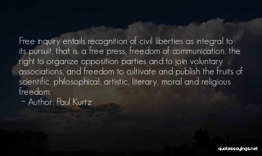 Artistic Freedom Quotes By Paul Kurtz