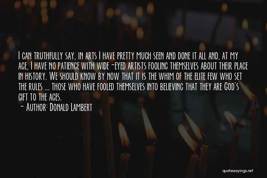 Artists And God Quotes By Donald Lambert