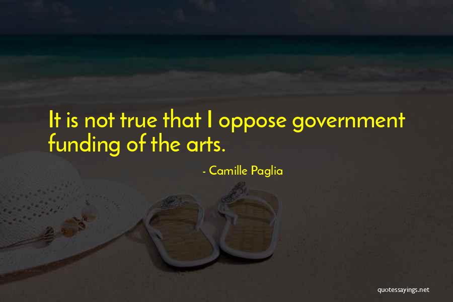 Arts Funding Quotes By Camille Paglia