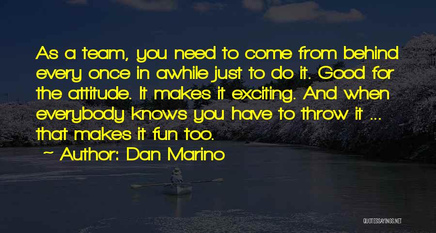 As A Team Quotes By Dan Marino