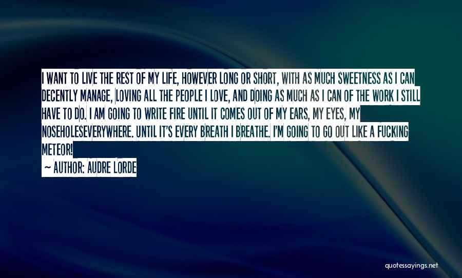 As Long As I'm Living Quotes By Audre Lorde