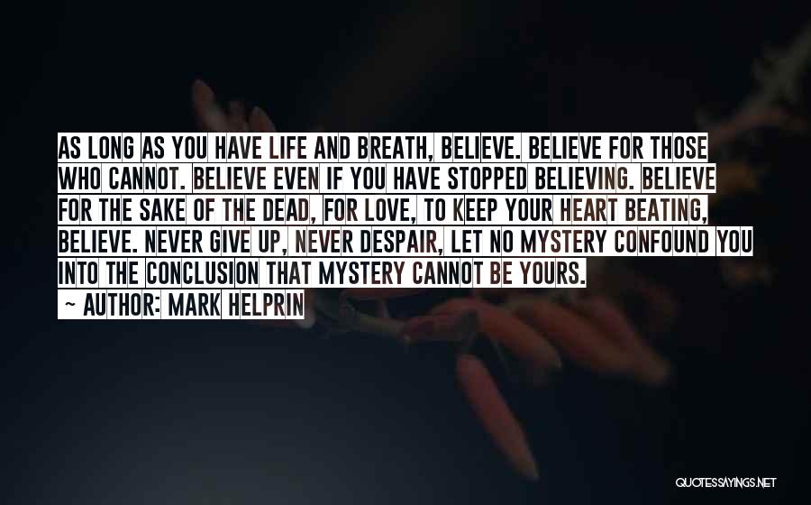 As Long As You Believe Quotes By Mark Helprin