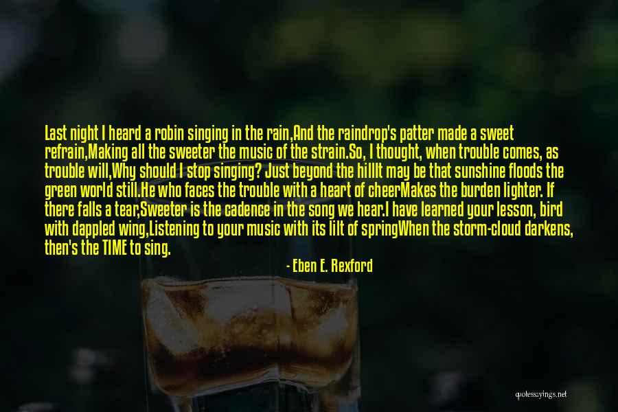 As Night Falls Quotes By Eben E. Rexford As Night Falls Quotes By Eben E. Rexford
