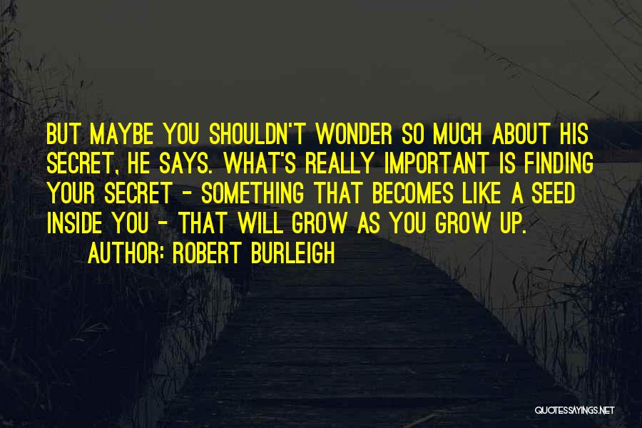 As You Grow Up Quotes By Robert Burleigh