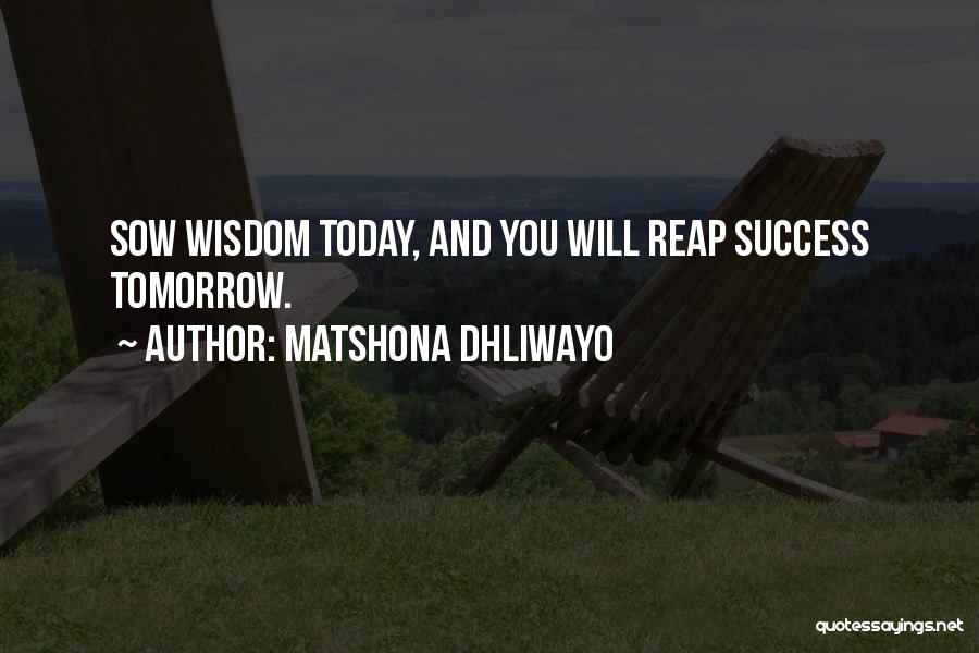 As You Sow So You Reap Quotes By Matshona Dhliwayo