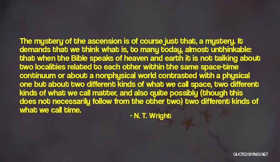 Ascension Bible Quotes By N. T. Wright