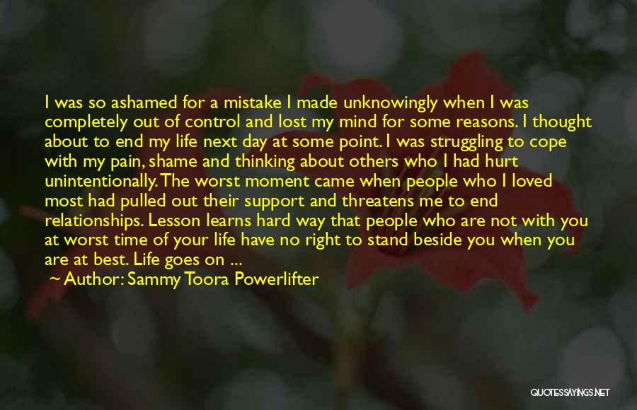 Ashamed Of Family Quotes By Sammy Toora Powerlifter