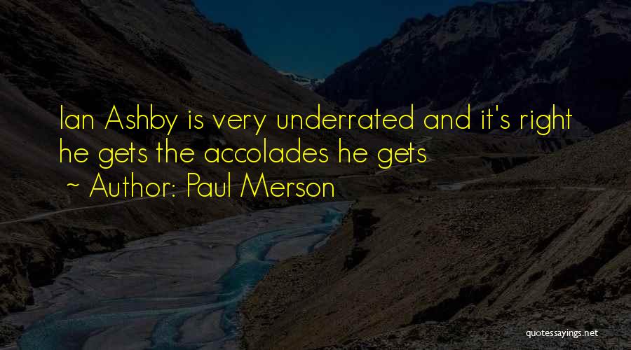 Ashby Quotes By Paul Merson