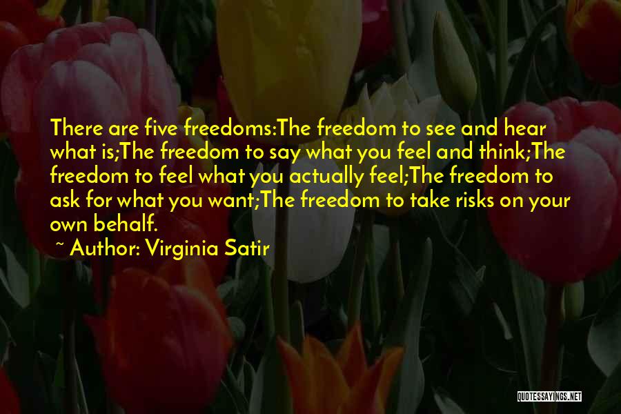Ask For What You Want Quotes By Virginia Satir