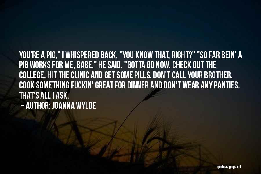 Ask Me Something Quotes By Joanna Wylde