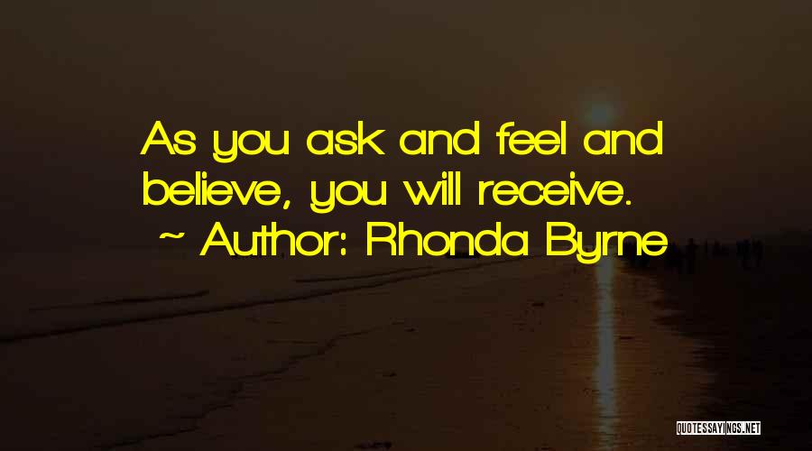 Ask Receive Quotes By Rhonda Byrne