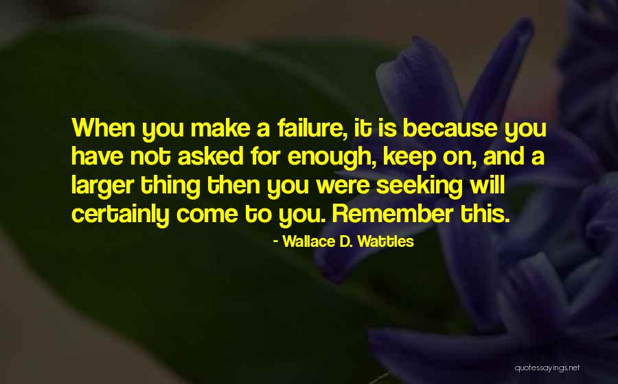 Asked Quotes By Wallace D. Wattles