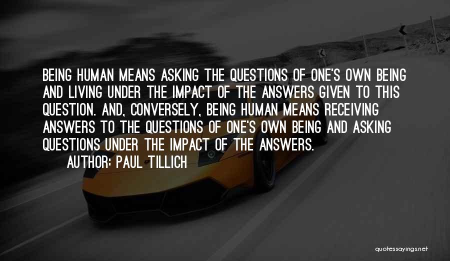 Asking And Receiving Quotes By Paul Tillich