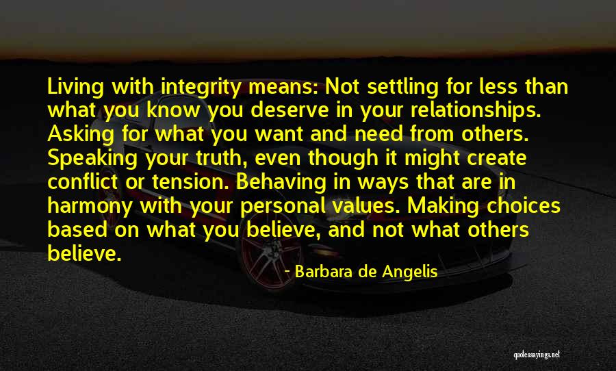 Asking For What You Want Quotes By Barbara De Angelis