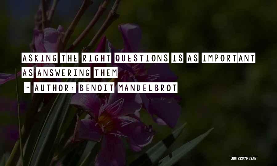 Asking The Right Questions Quotes By Benoit Mandelbrot