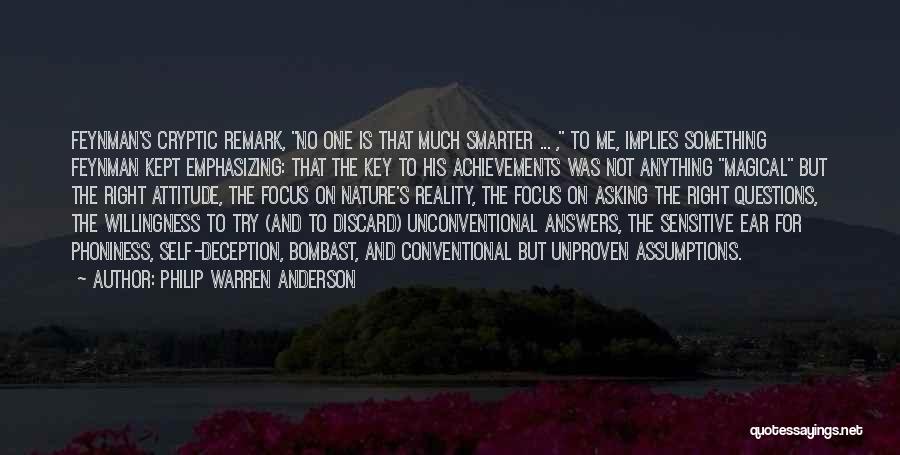 Asking The Right Questions Quotes By Philip Warren Anderson