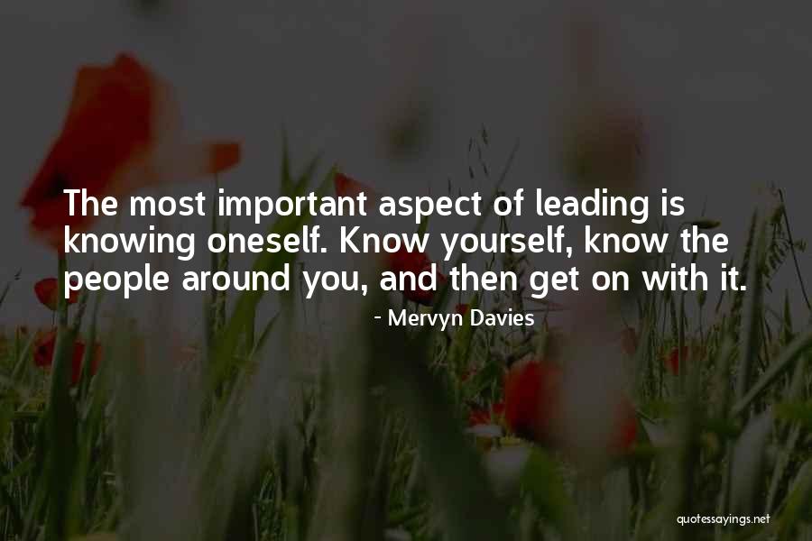 Aspect Quotes By Mervyn Davies