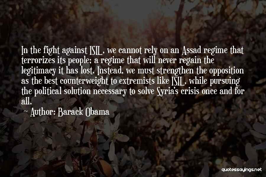 Assad Syria Quotes By Barack Obama