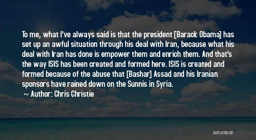 Assad Syria Quotes By Chris Christie