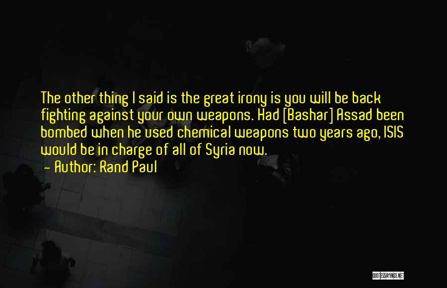 Assad Syria Quotes By Rand Paul