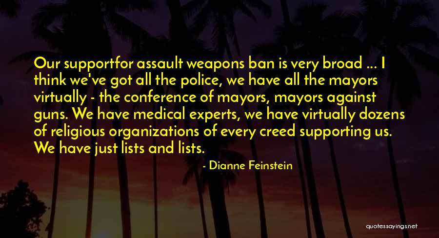 Assault Weapons Quotes By Dianne Feinstein