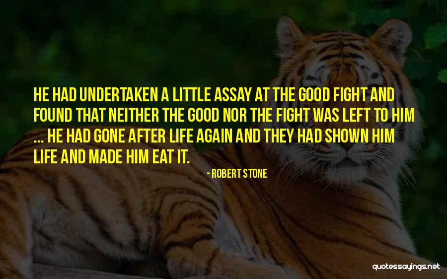 Assay Quotes By Robert Stone Assay Quotes By Robert Stone