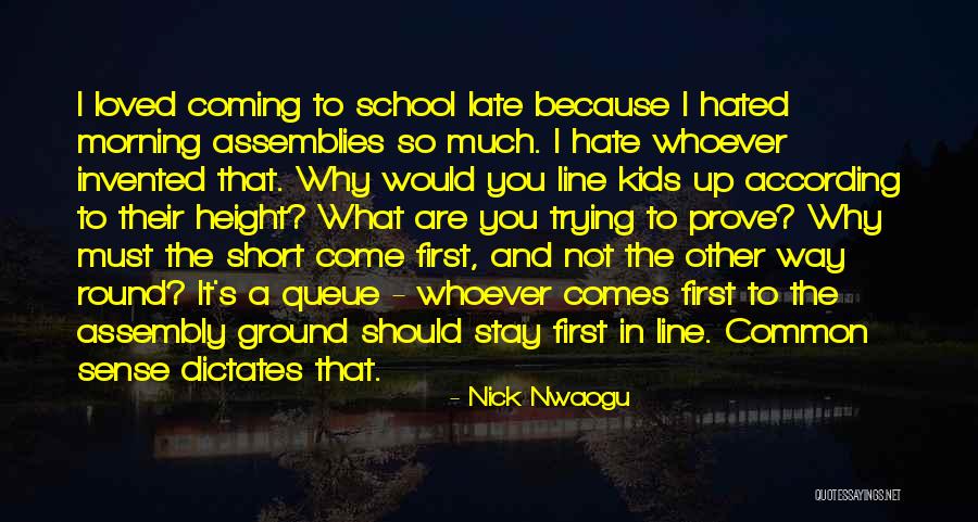 Assemblies Quotes By Nick Nwaogu