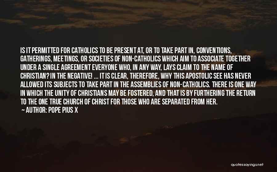 Assemblies Quotes By Pope Pius X