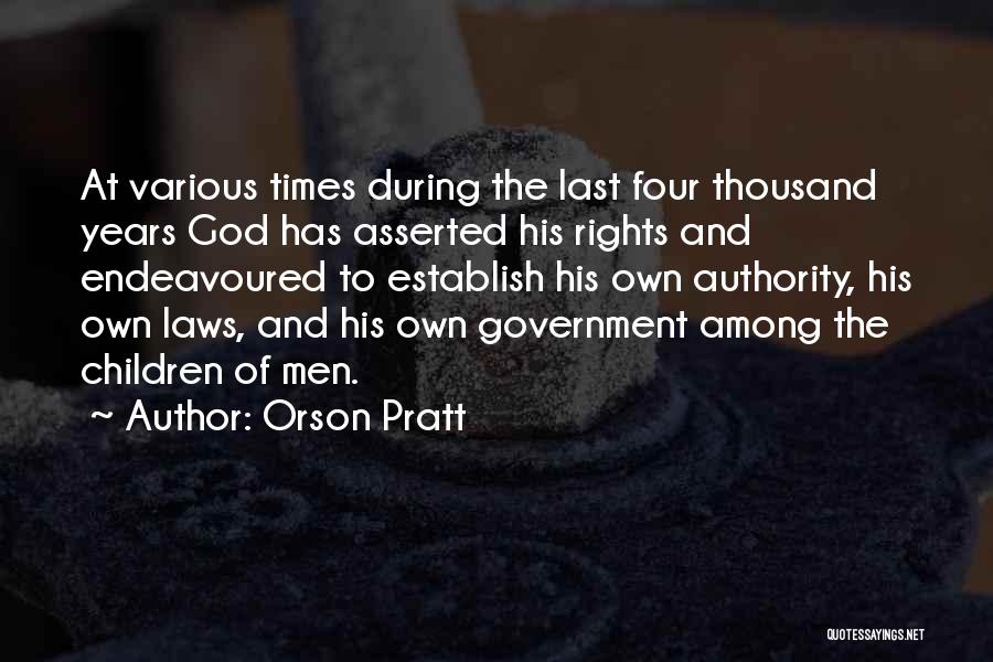 Asserted Quotes By Orson Pratt