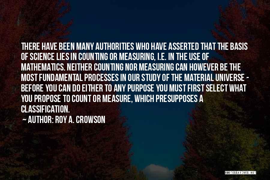 Asserted Quotes By Roy A. Crowson