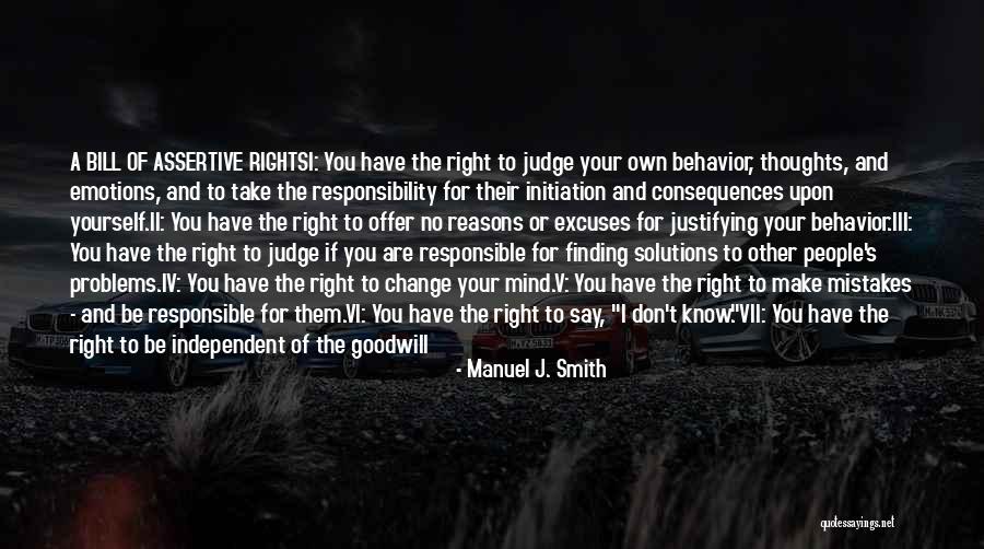 Assertiveness Quotes By Manuel J. Smith Assertiveness Quotes By Manuel J. Smith
